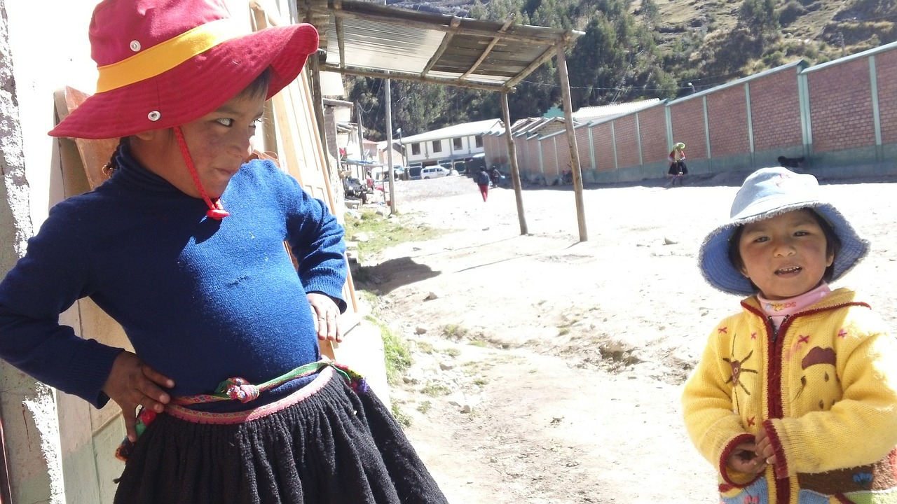 kids peru countryside free photo