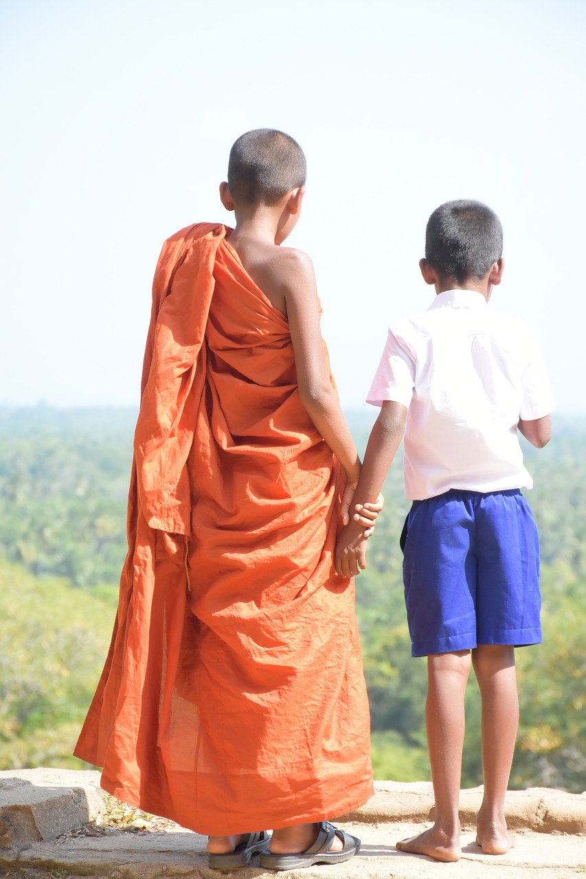 kids kid buddhist free photo
