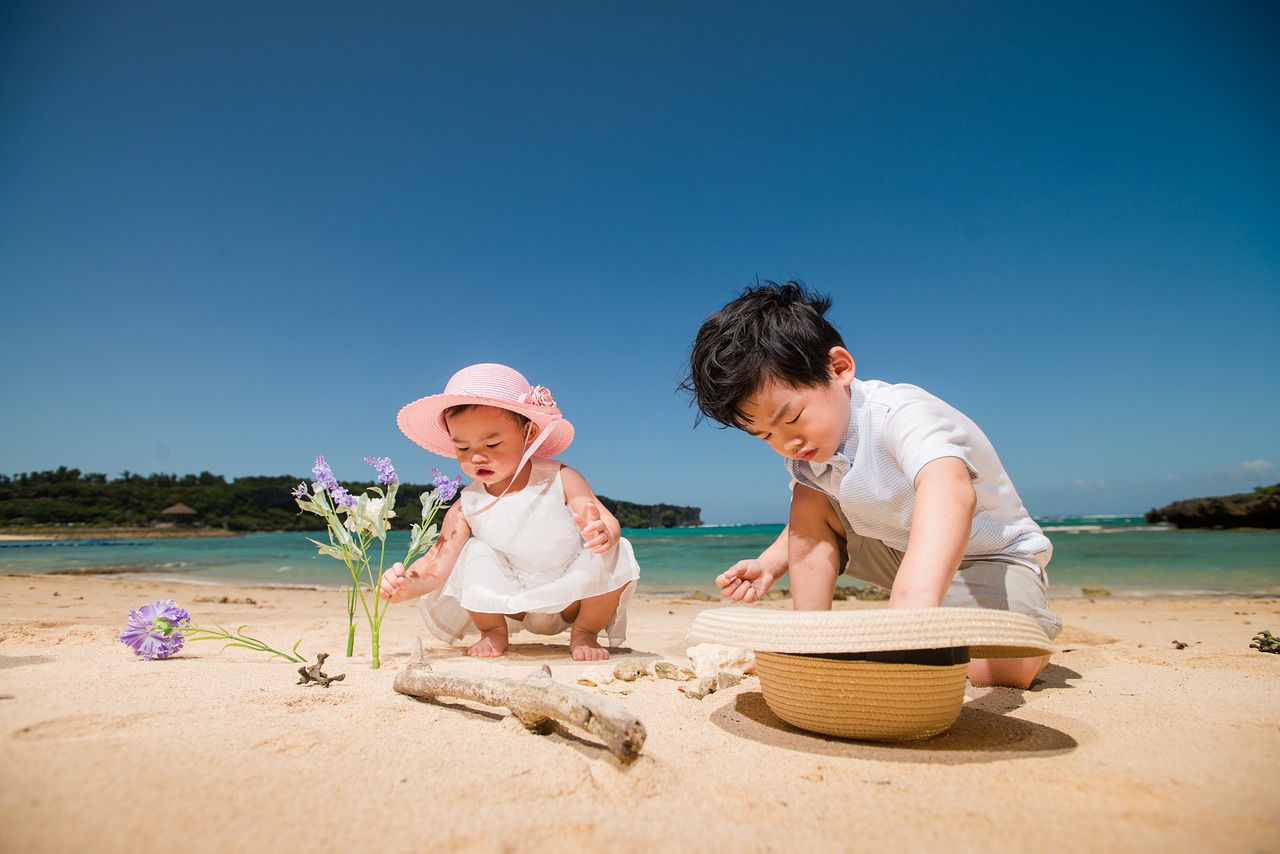 kids beach child free photo