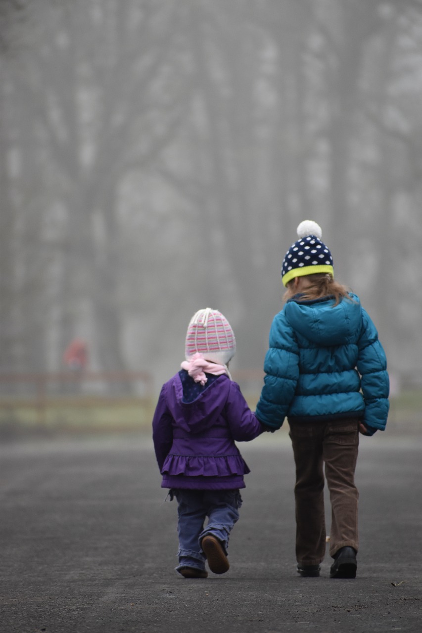 kids  girls  walking free photo