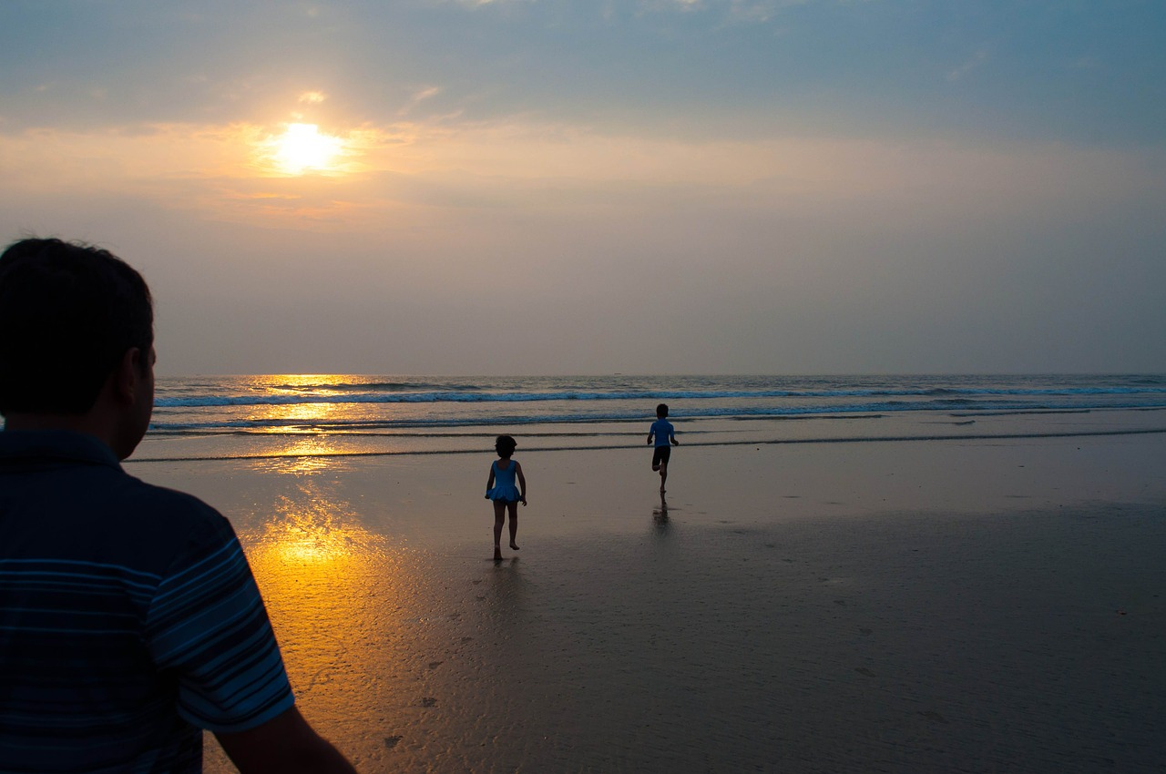 kids happy beach free photo