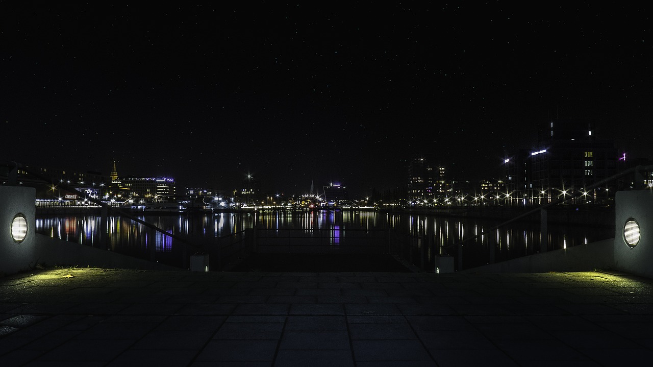 kiel night photo starry sky free photo