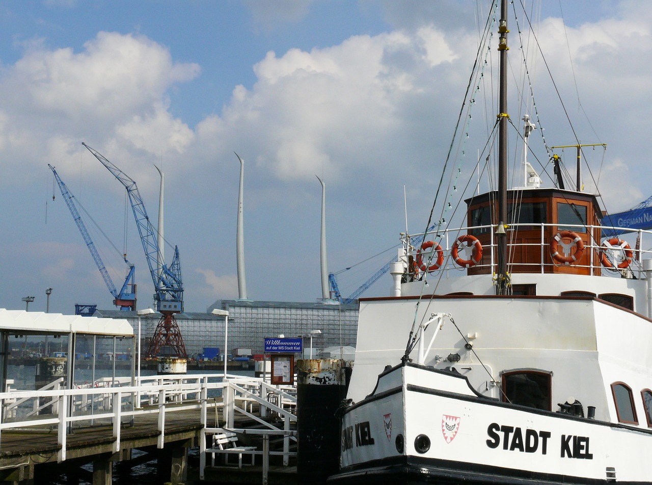 kiel port ship free photo