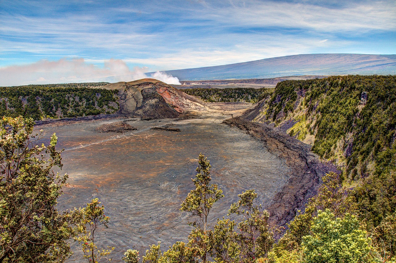 kilauea iki crater hawaii hdr free photo