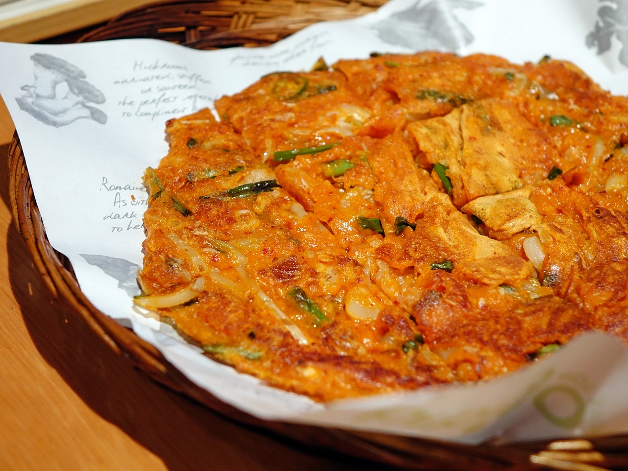 kimchi pizza korean spicy free photo