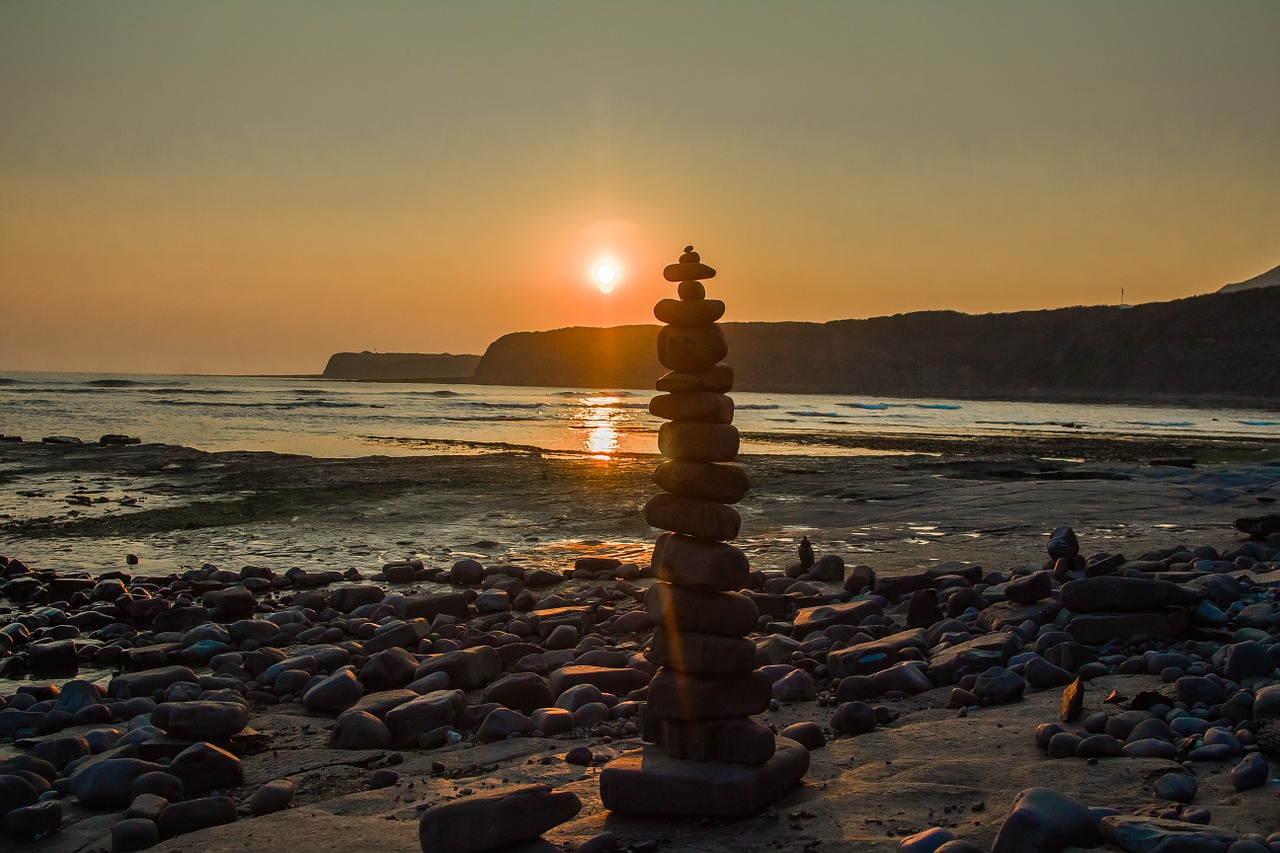 kimmeridge bay england sunset free photo