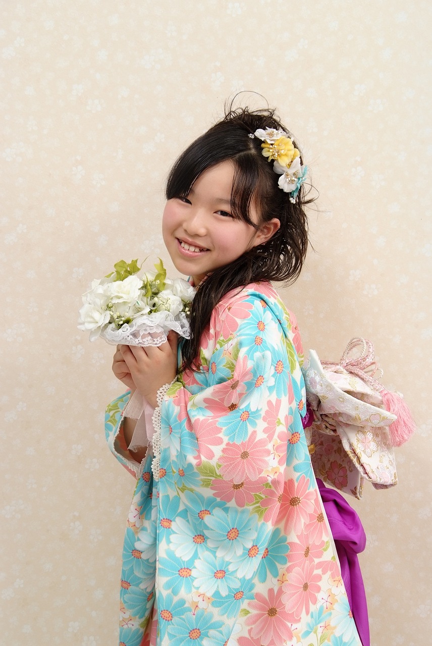 kimono kids age ceremony free photo