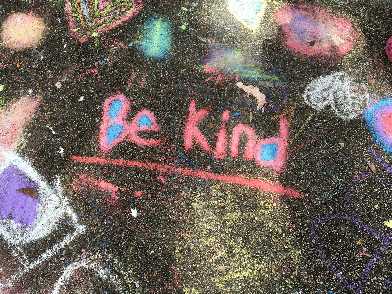 kindness chalk handwritten free photo