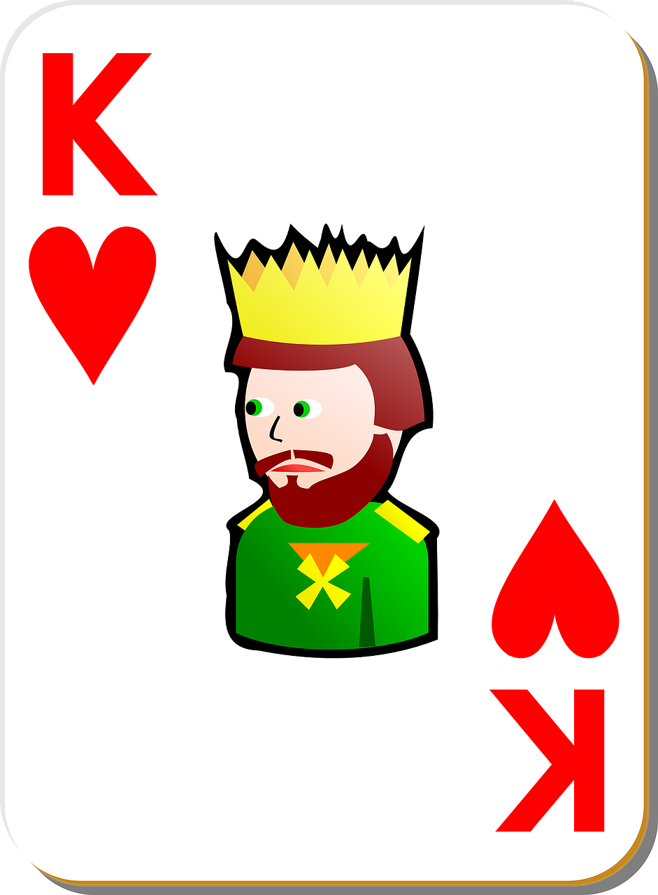 king,hearts,playing,cards,poker,game,recreation,free vector graphics,free pictures, free photos, free images, royalty free, free illustrations, public domain