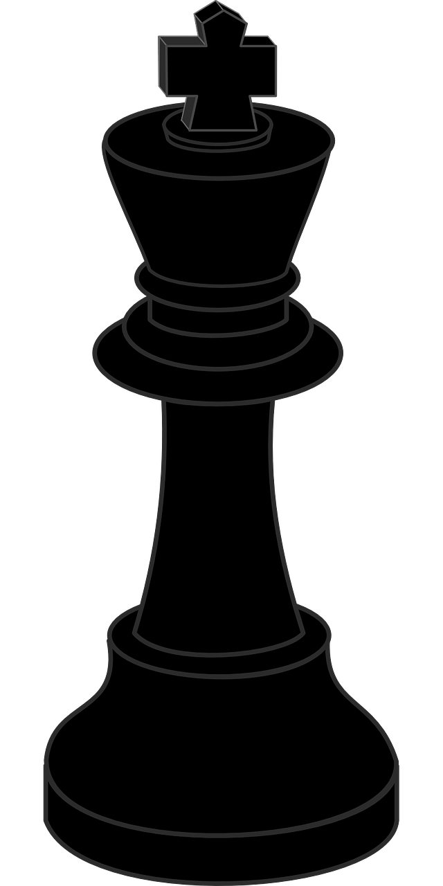king chess black free photo