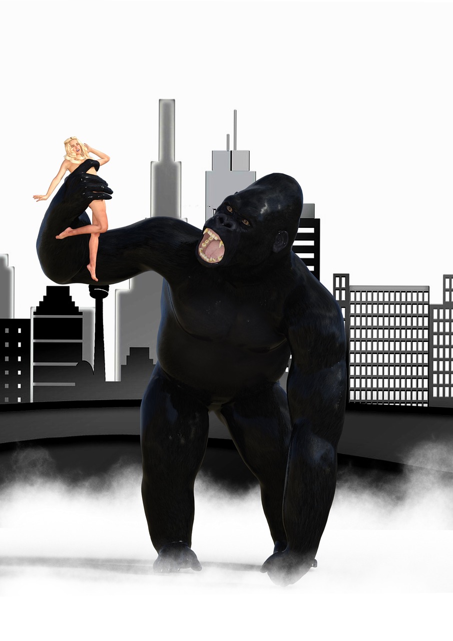 king kong skyline woman free photo