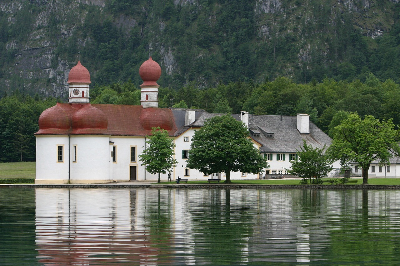 king lake berchtesgaden island free photo