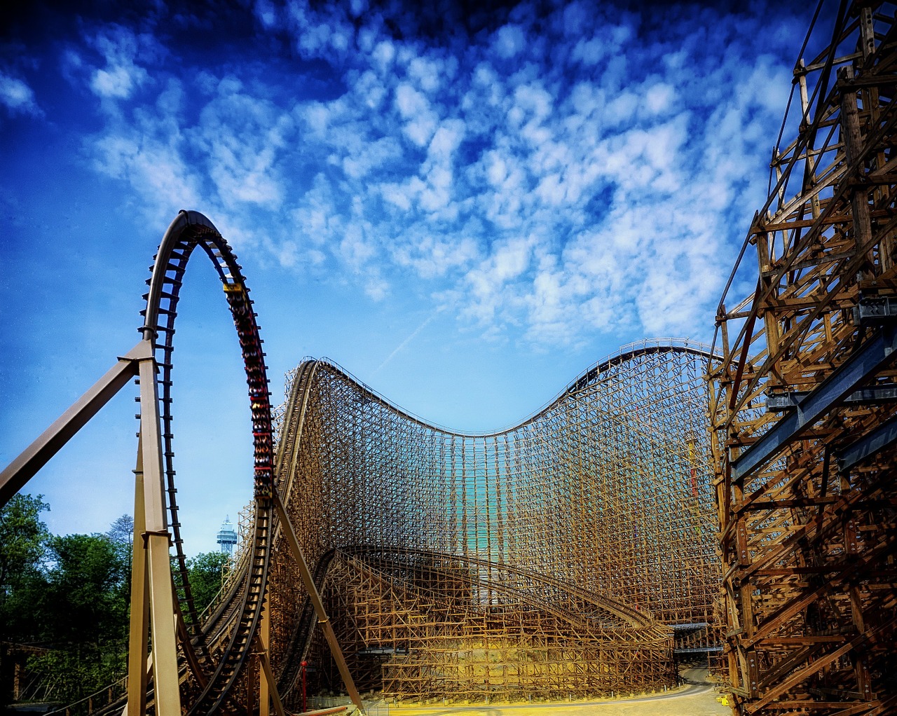 king's island ohio roller coaster free photo