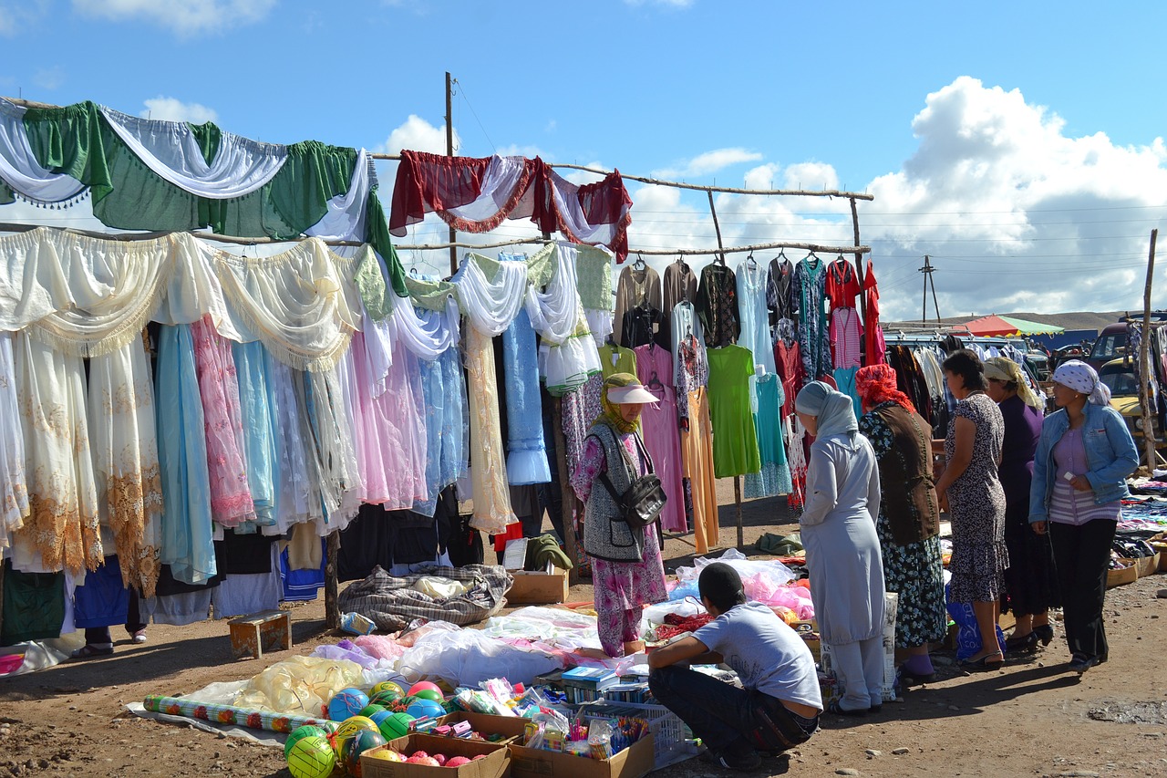 kirghiziztan market central asia free photo