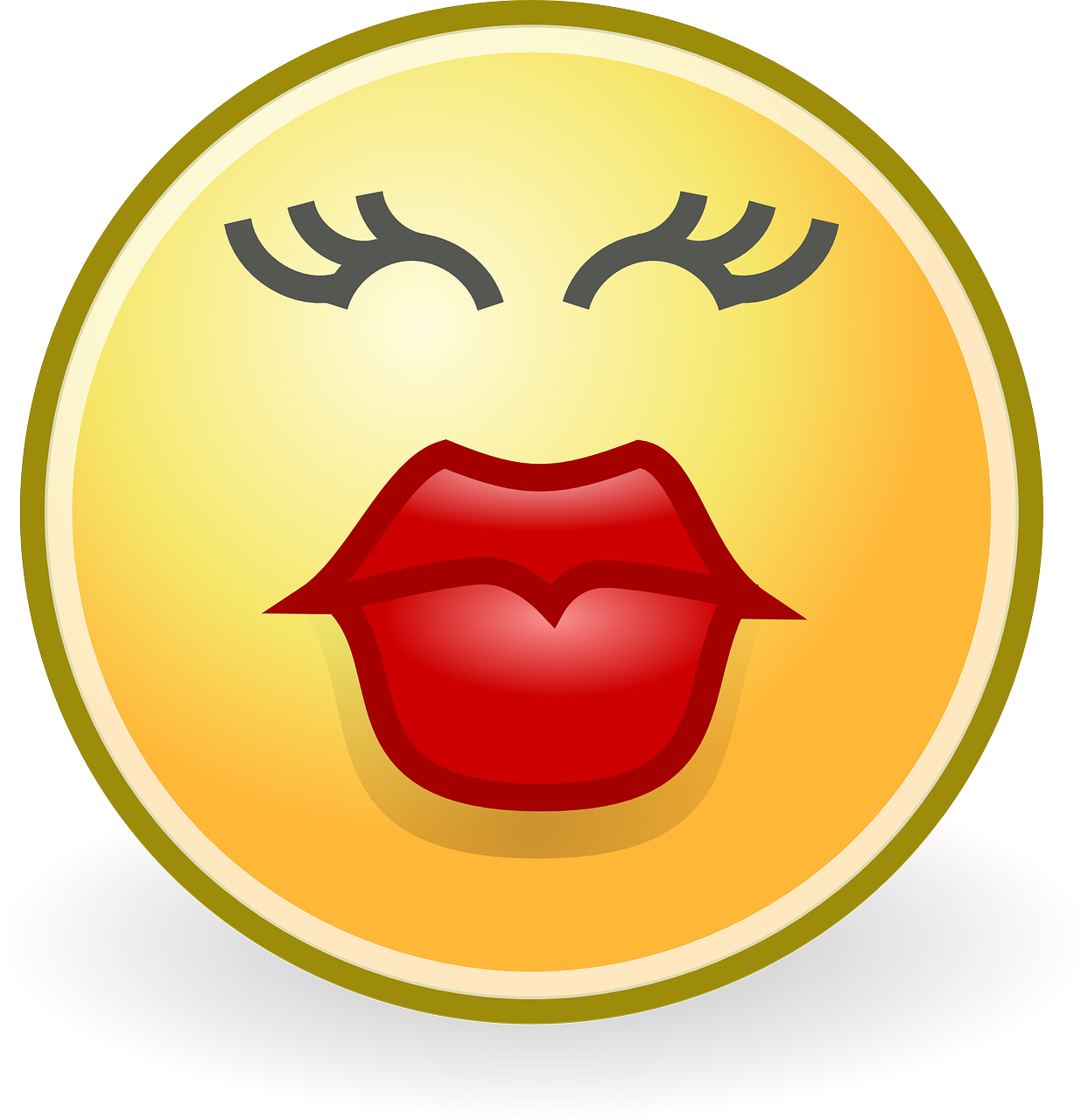 Kiss,love,smiley,yellow,face - free image from 