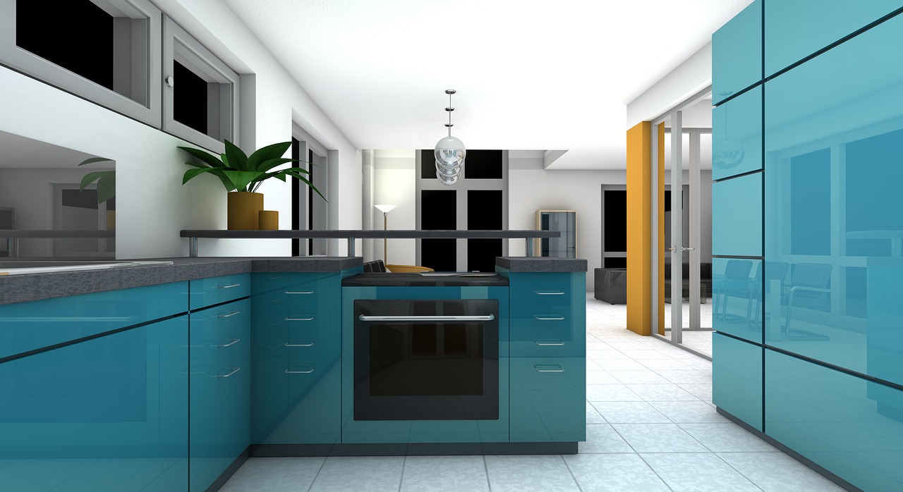 kitchen dining room rendering free photo