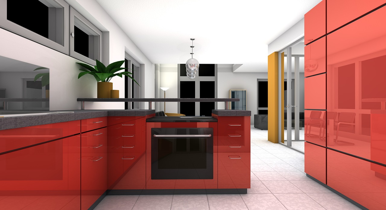 kitchen dining room rendering free photo