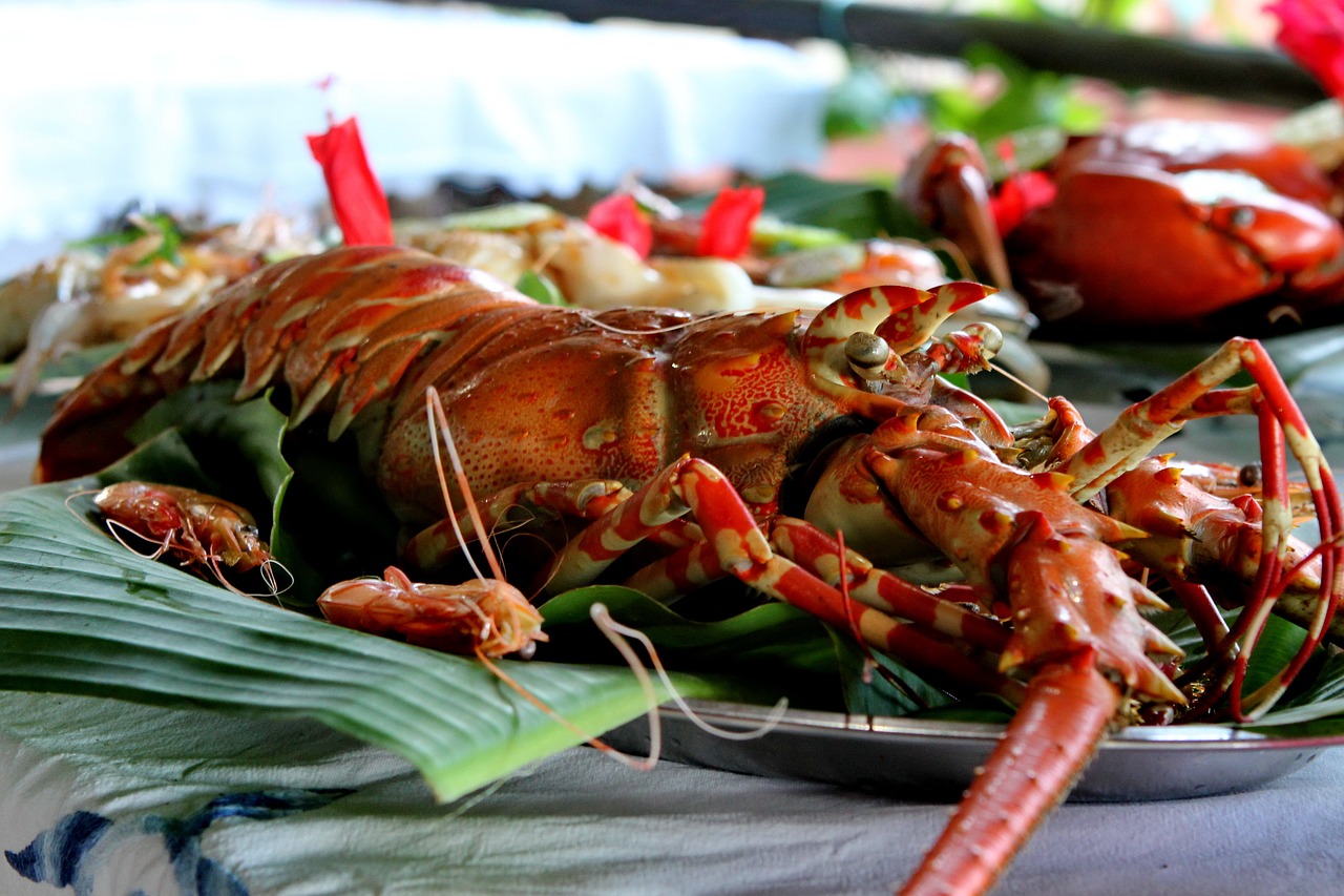 kitchen crayfish plate free photo