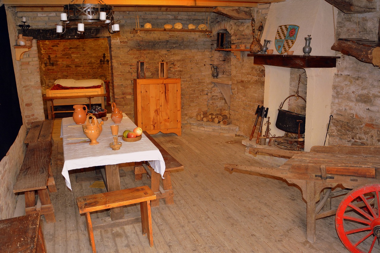 kitchen medieval table free photo