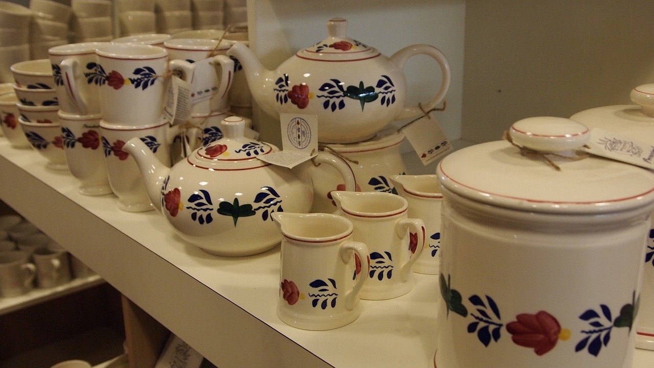 kitchenware and tableware tea pot milk jug free photo