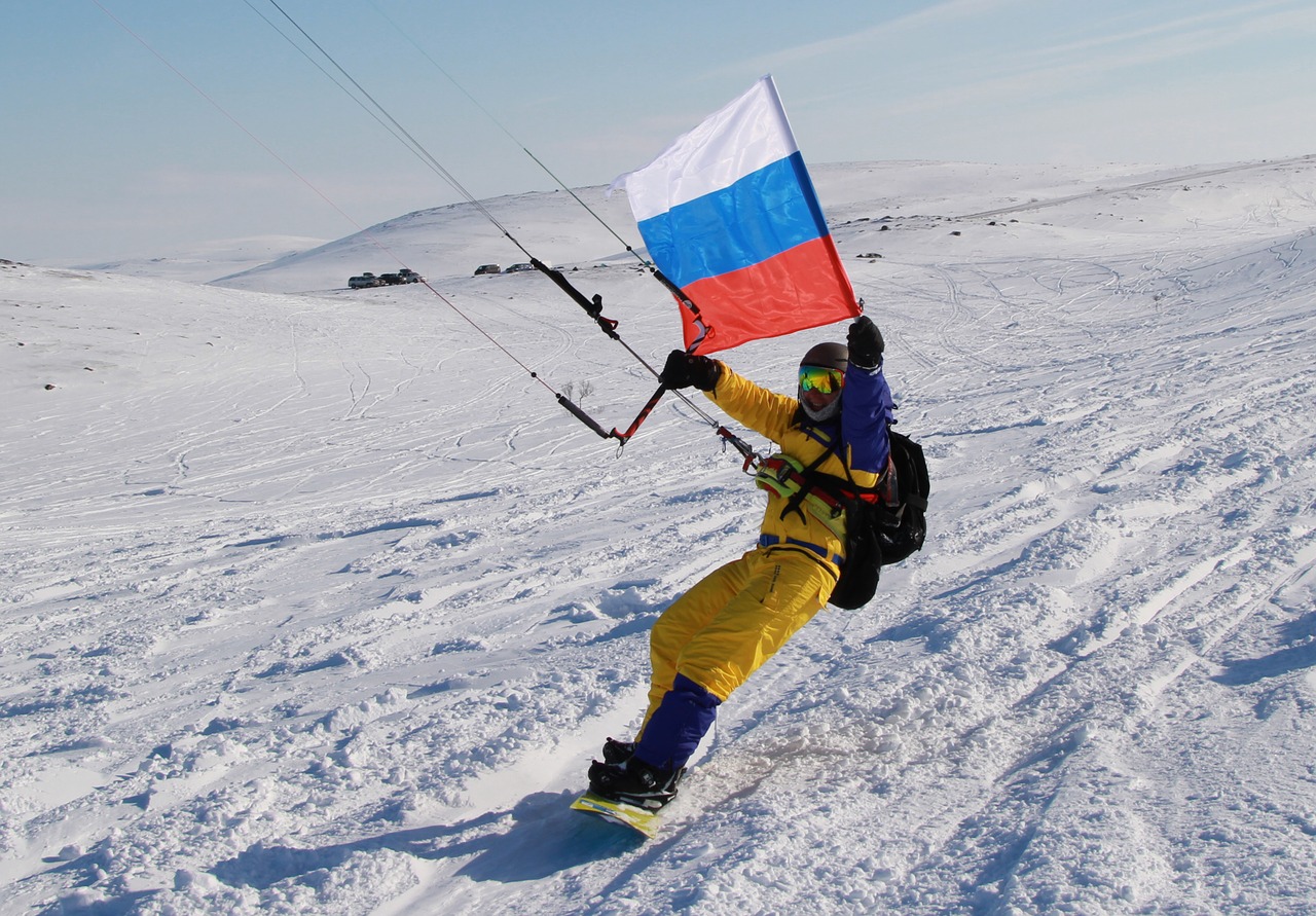 kite kitesurfing winter free photo