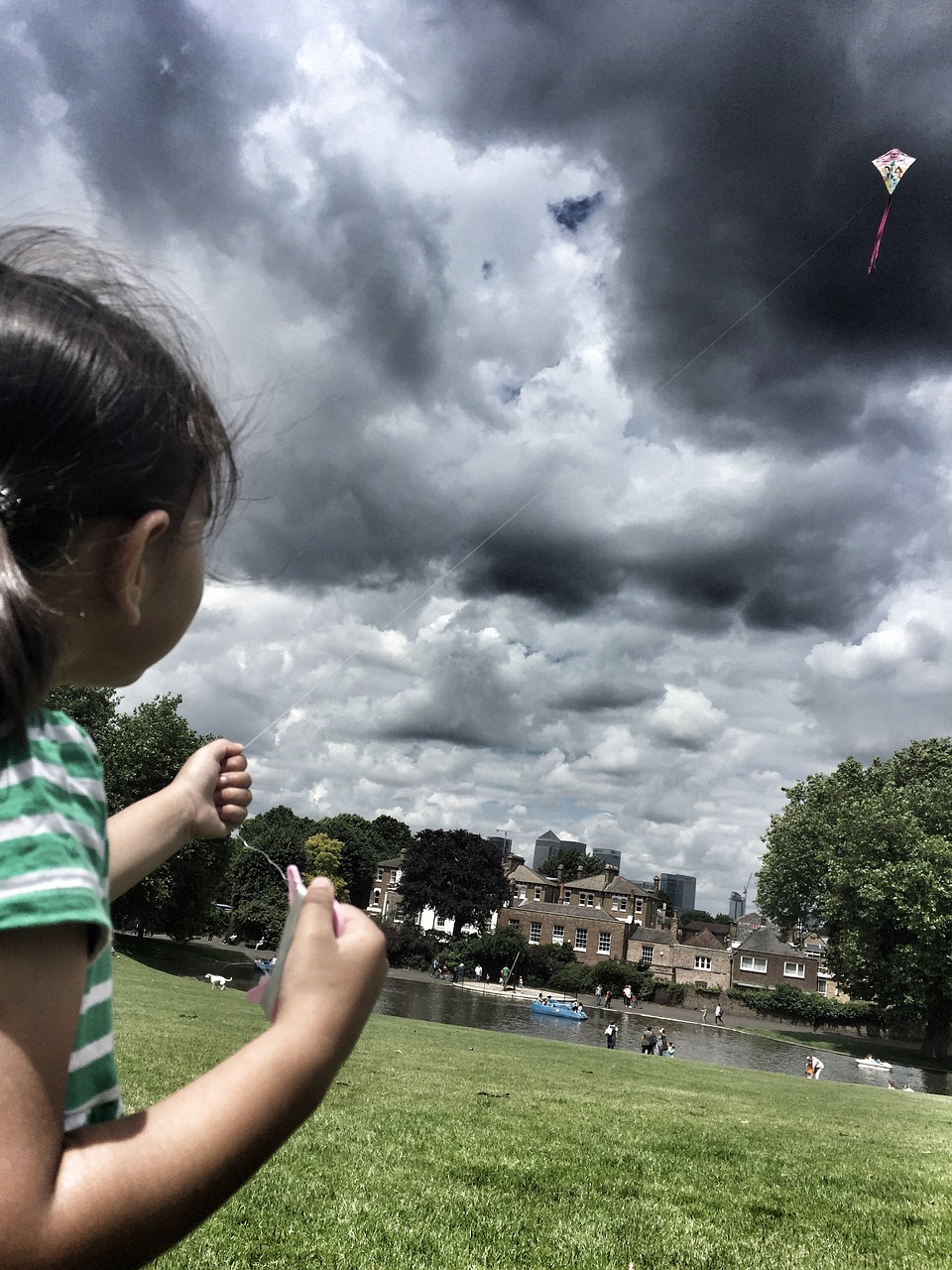 kite cloudy storm free photo