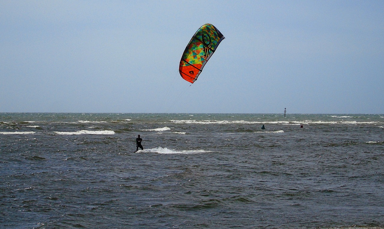 kite  surfing  sea free photo