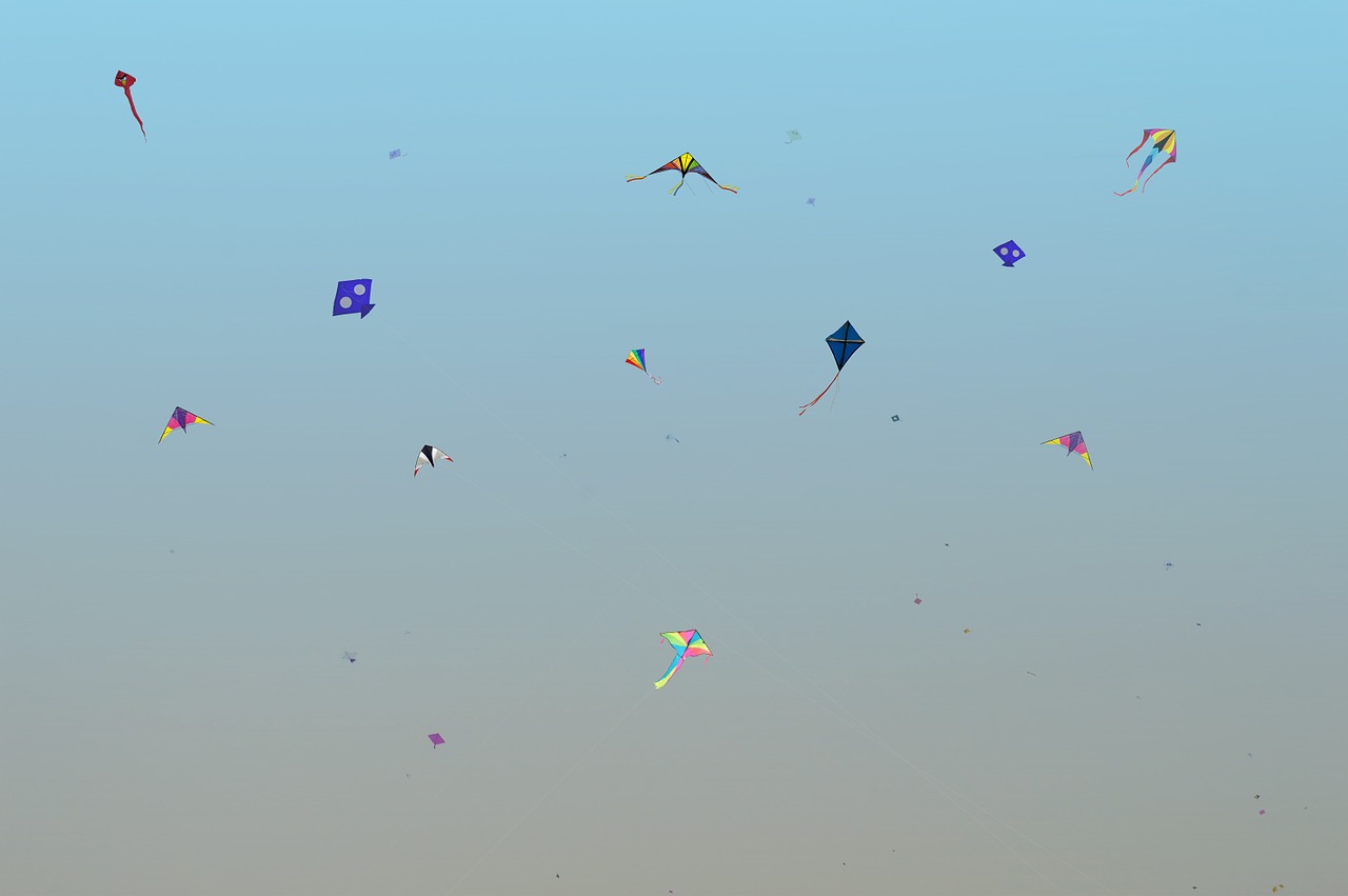 kite flying sky free photo