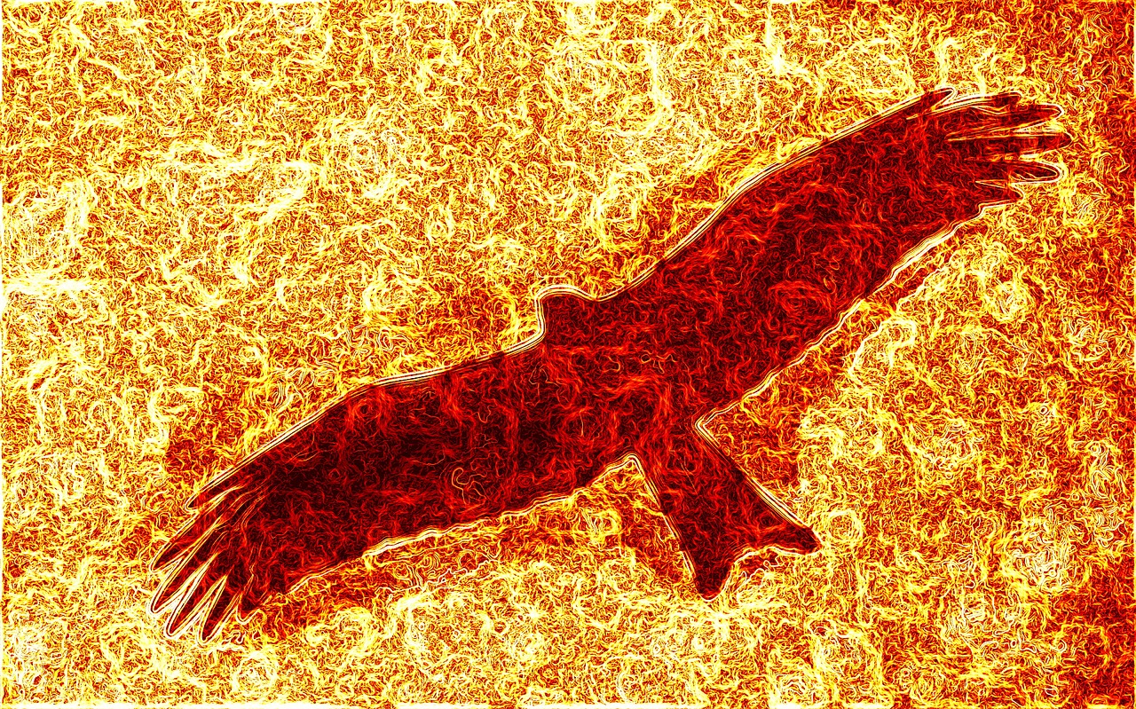 kite flying lava fire free photo