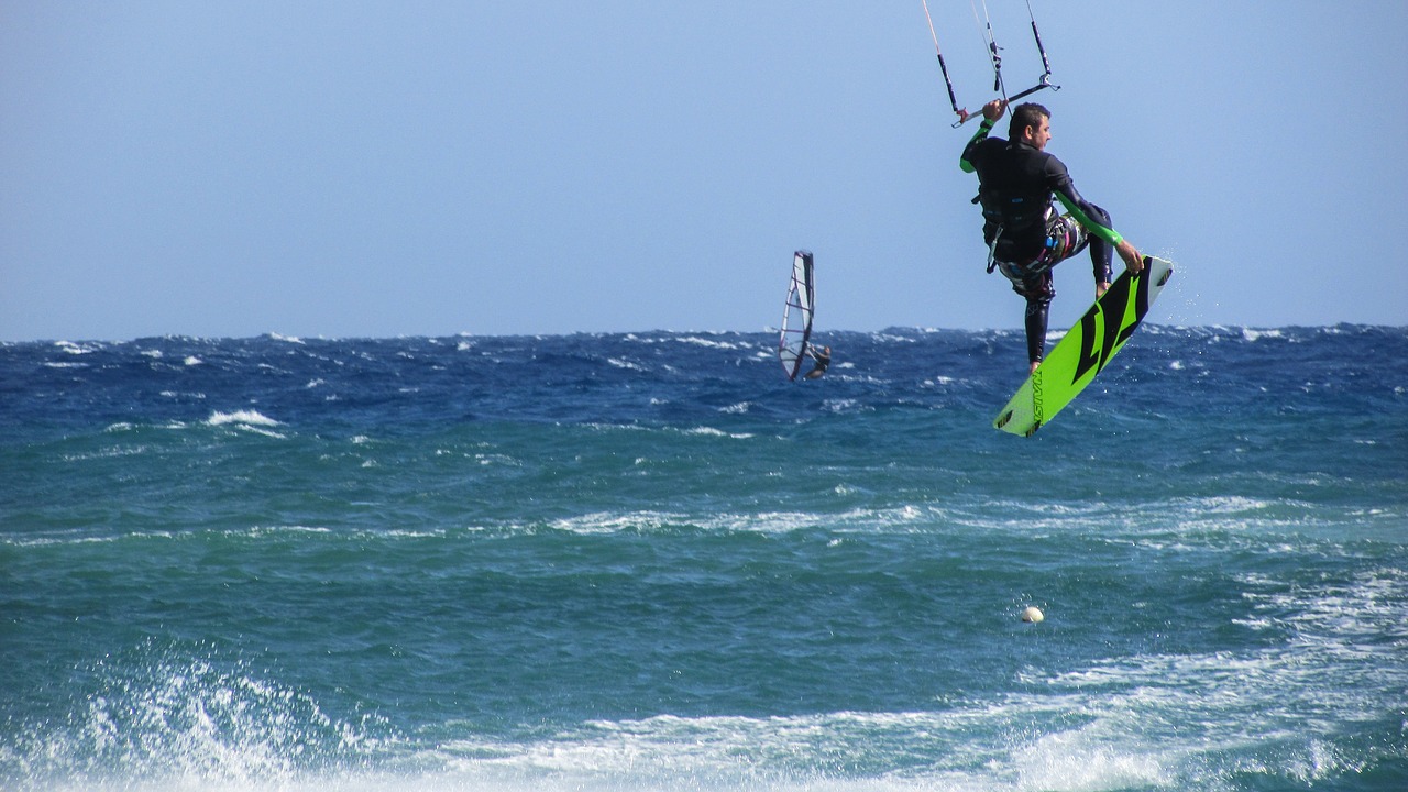 kite surf surfer acrobatic free photo