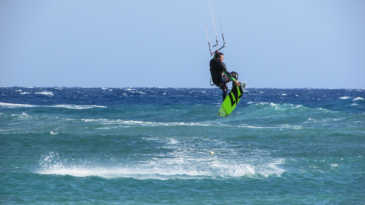 kite surf surfer acrobatic free photo