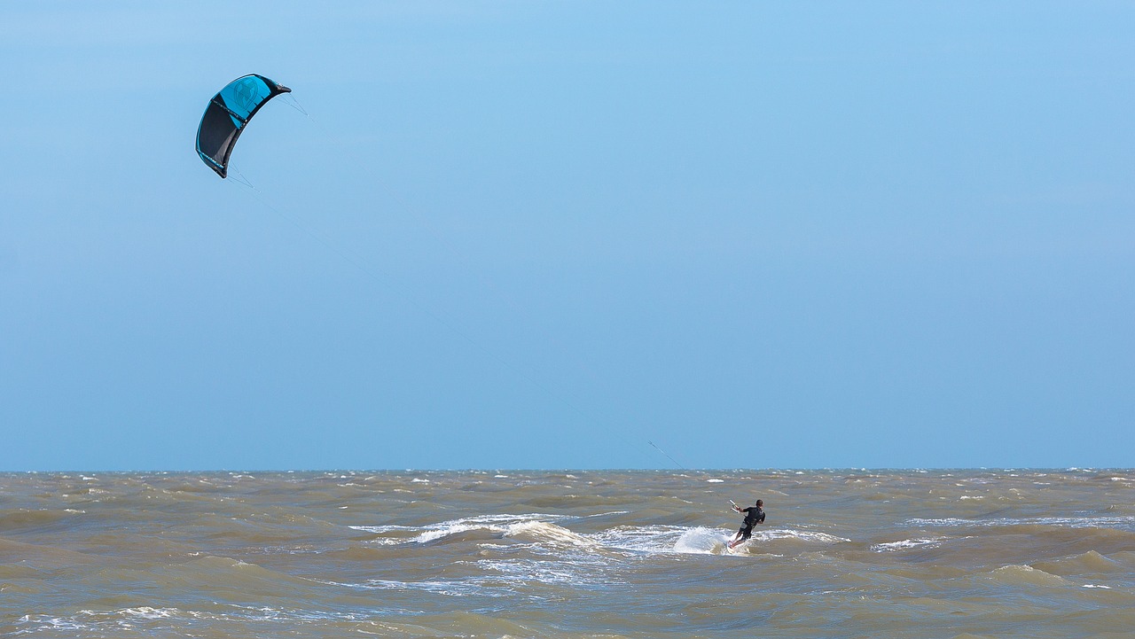 kite surfer wind sea free photo