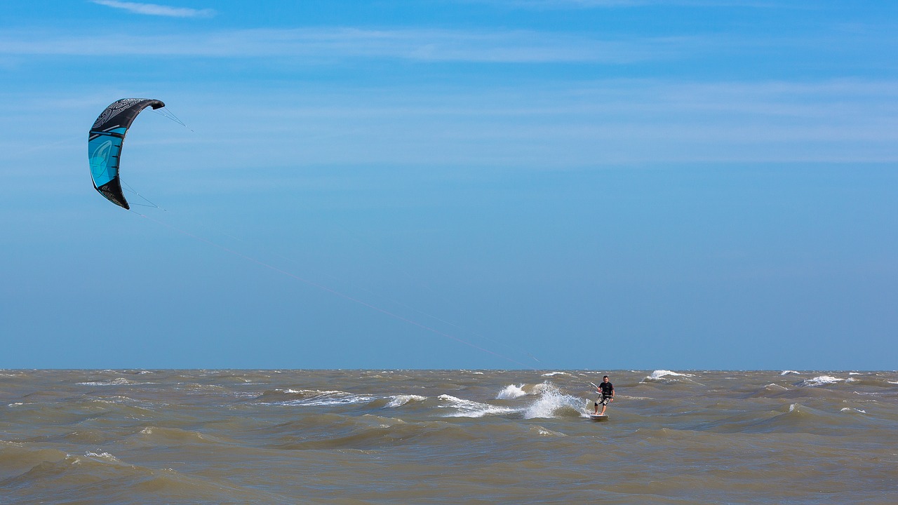 kite surfer wind sea free photo