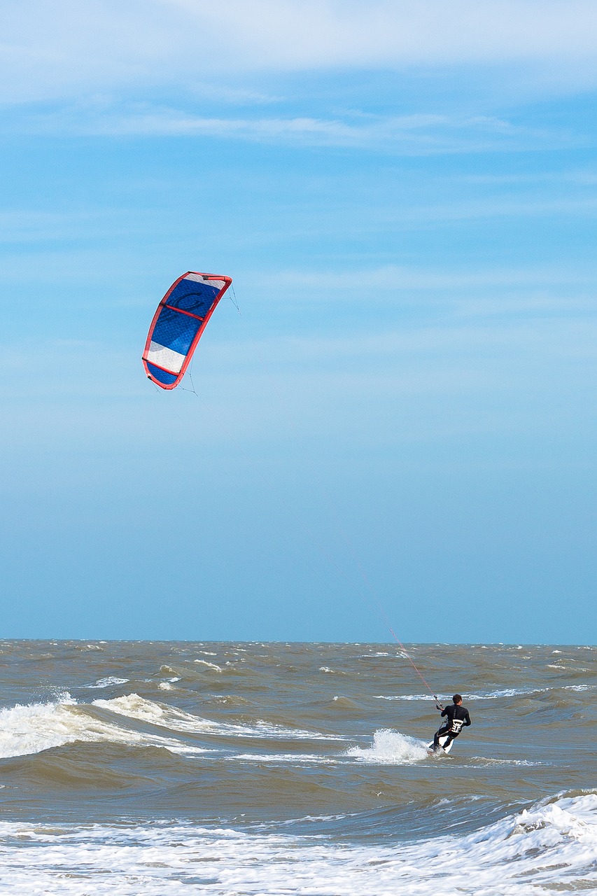 kite surfer wind sea free photo