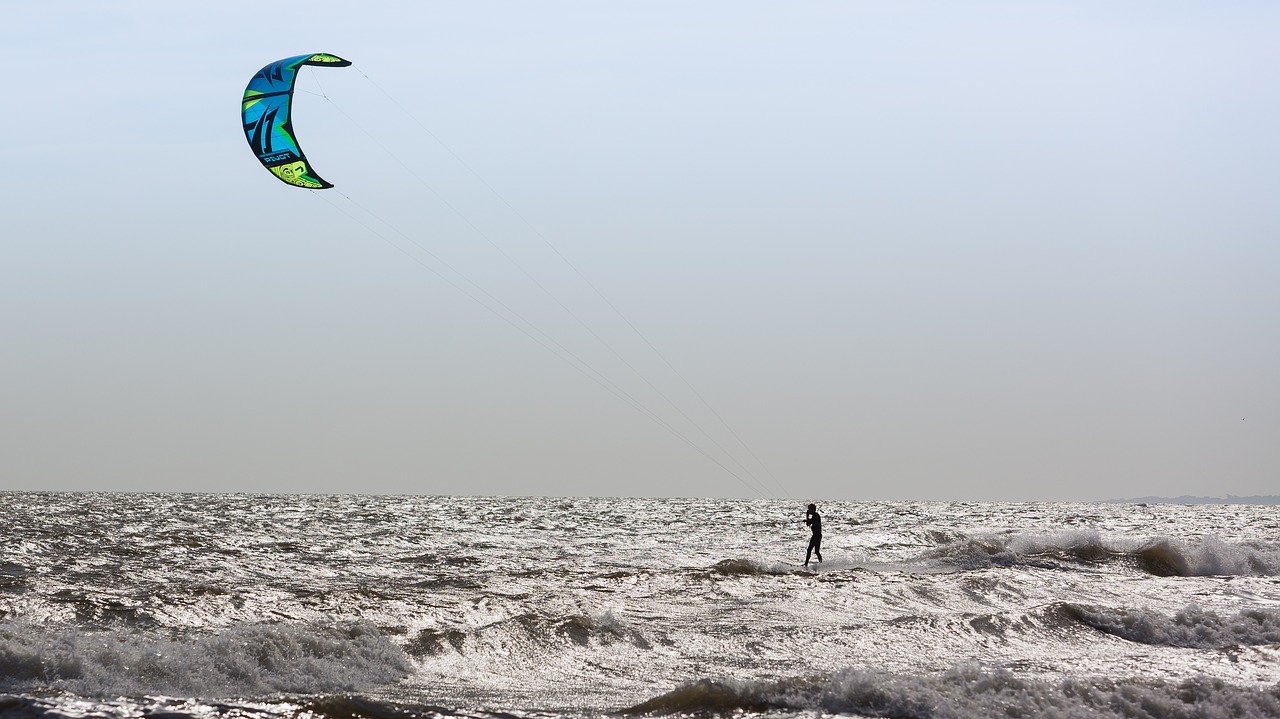 kite surfer wind sea free photo