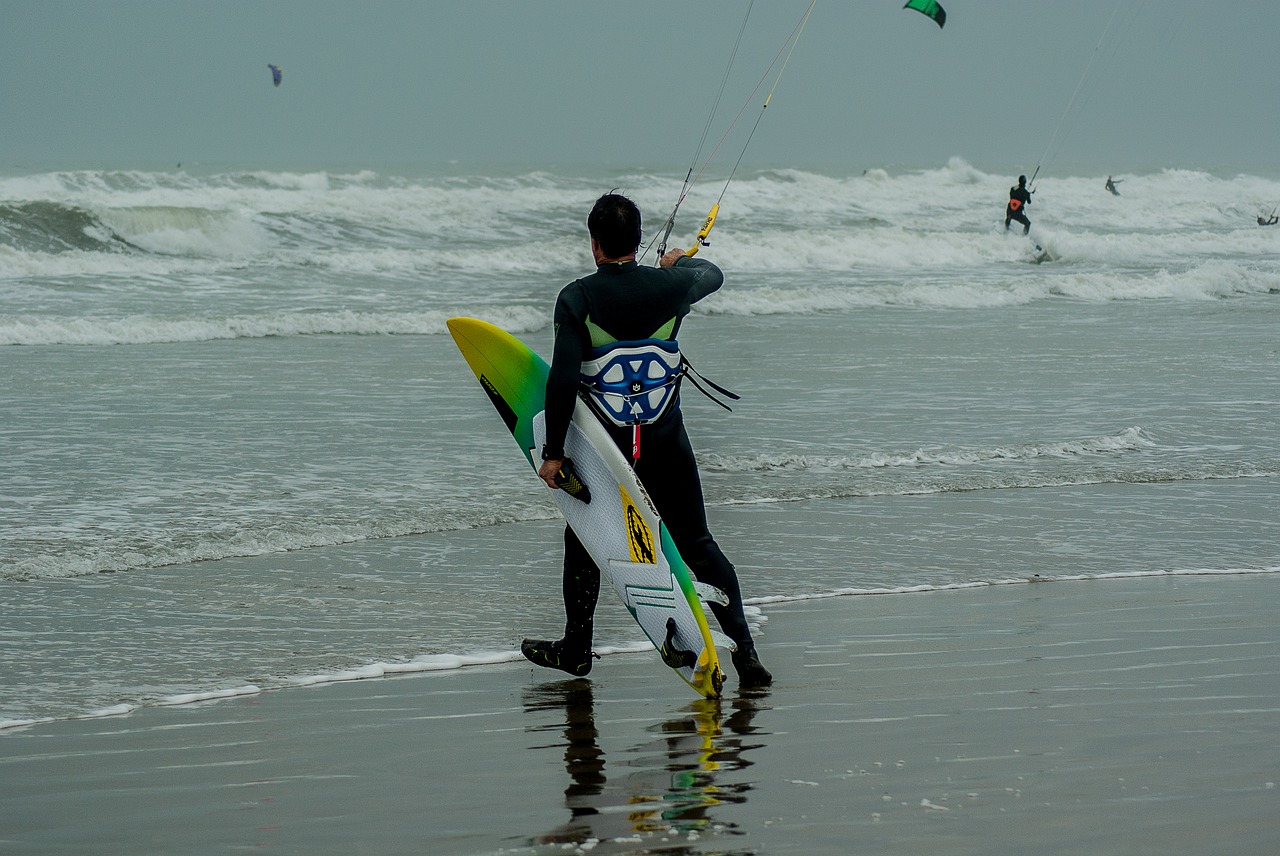 kite surfing kite surfer waves free photo