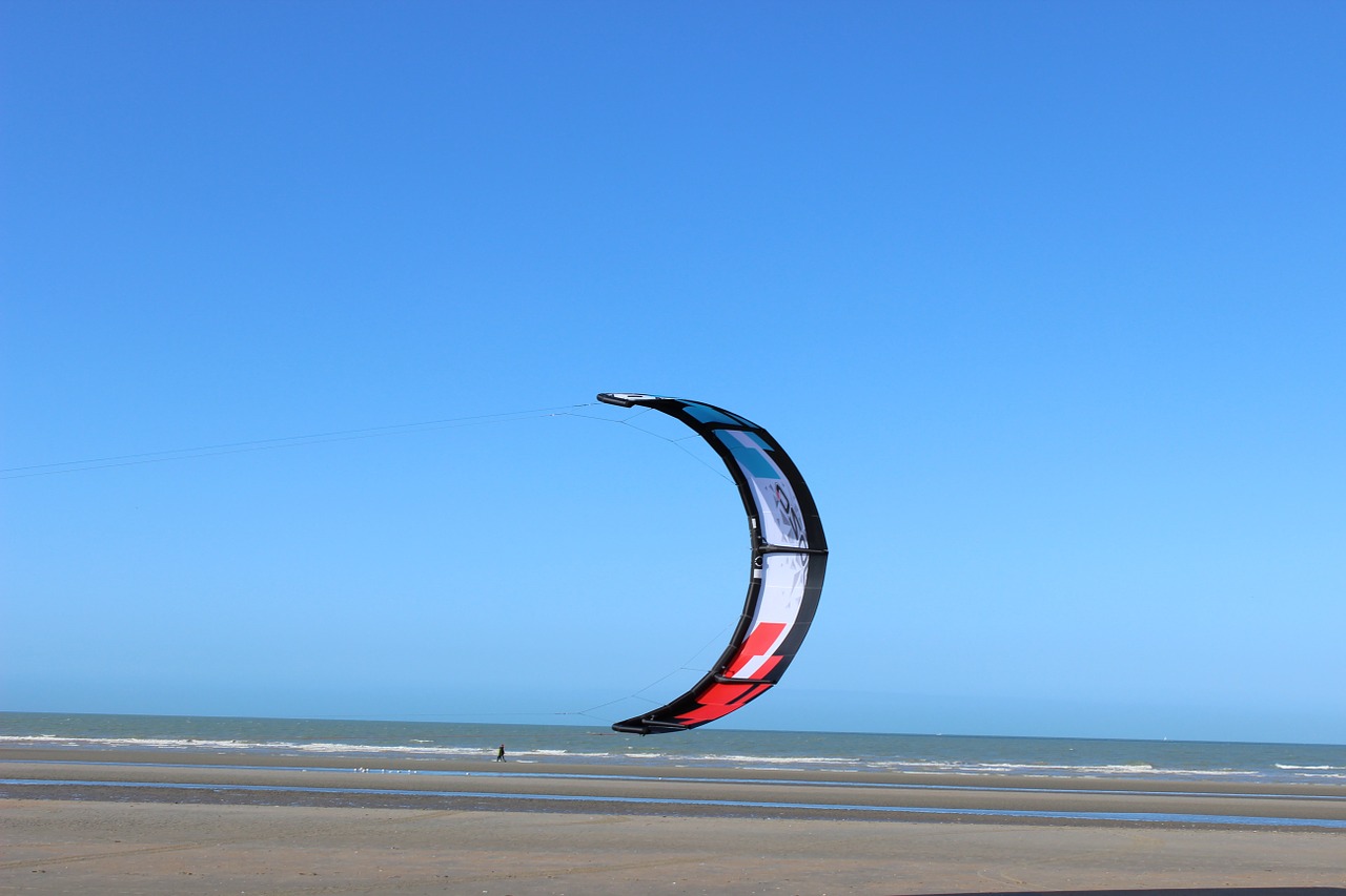 kite surfing sailing beach free photo