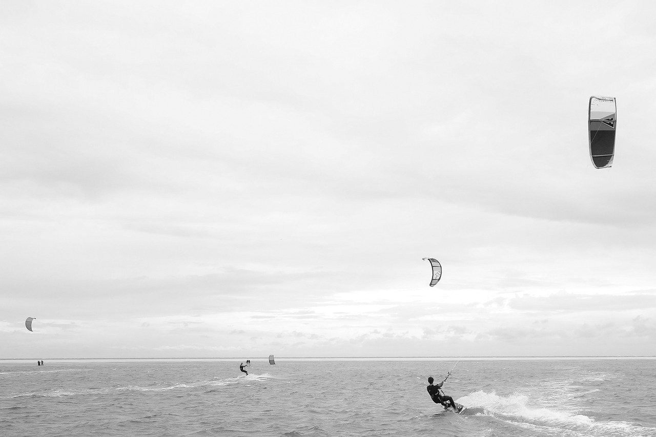 kite surfing  kitesurfer  north sea free photo