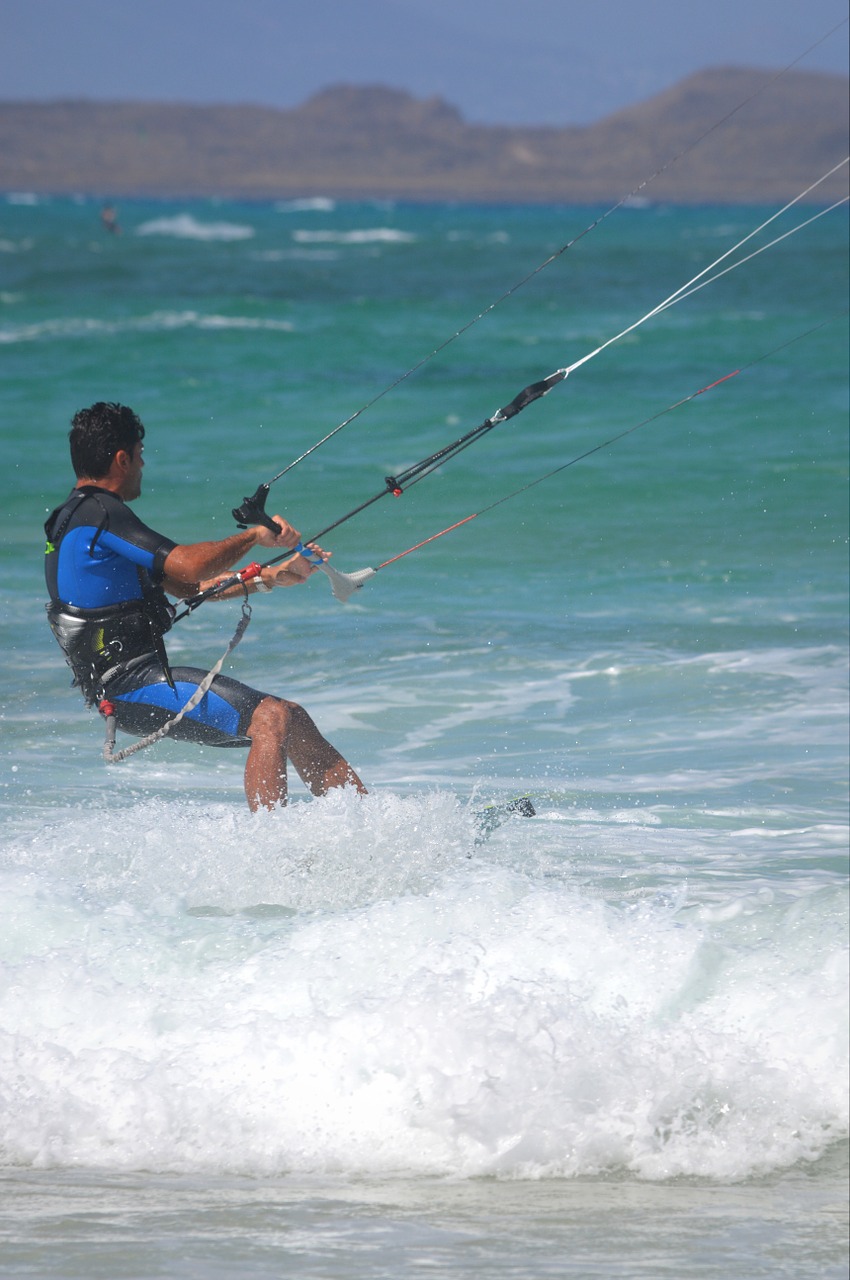 kite surfing sports man free photo