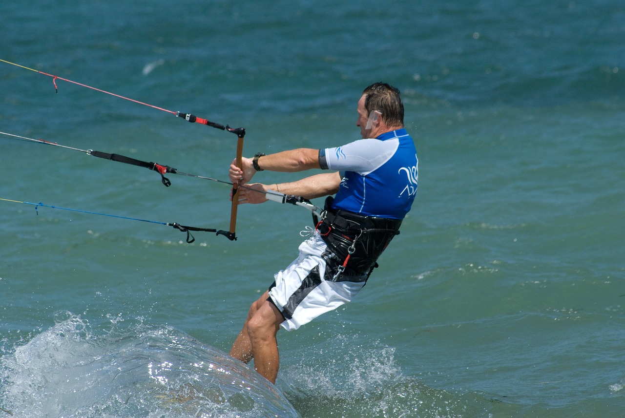 kite surfing water sports lake free photo