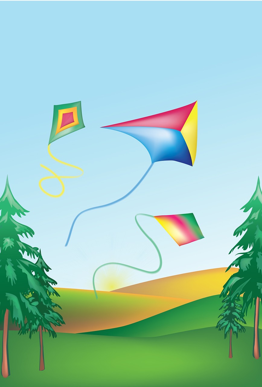 kites drawing air free photo