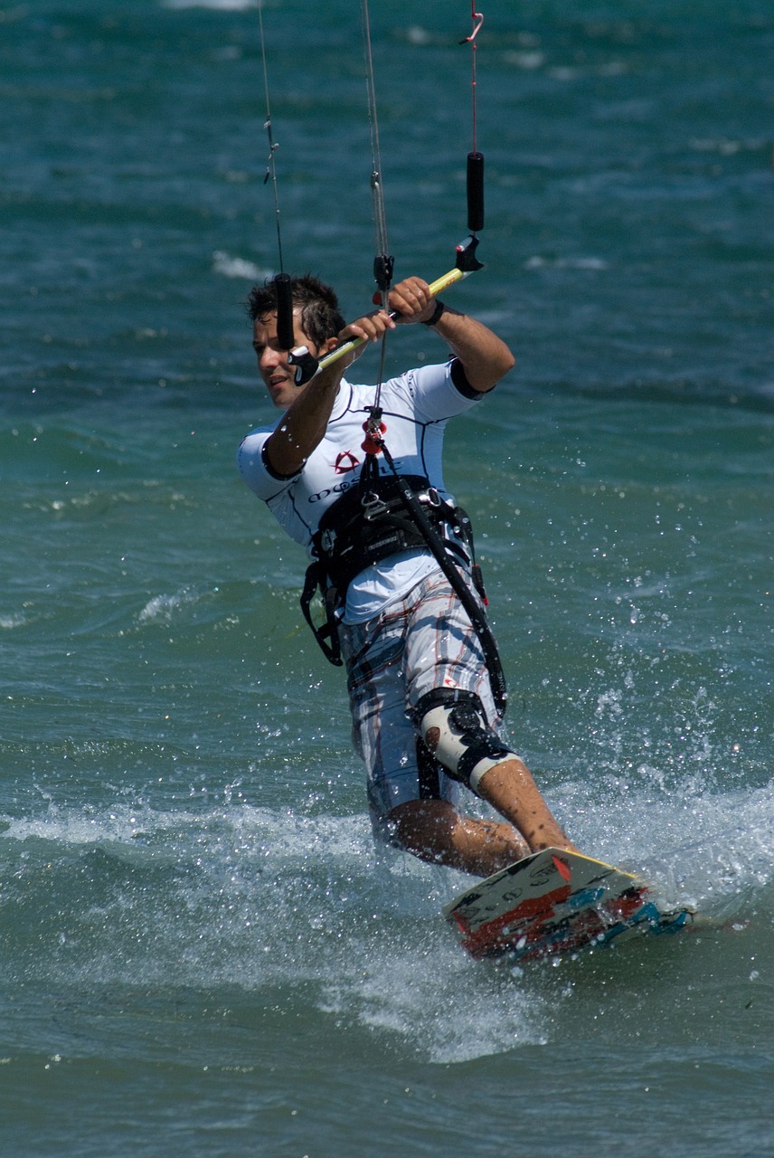 kitesurf water sports lake free photo