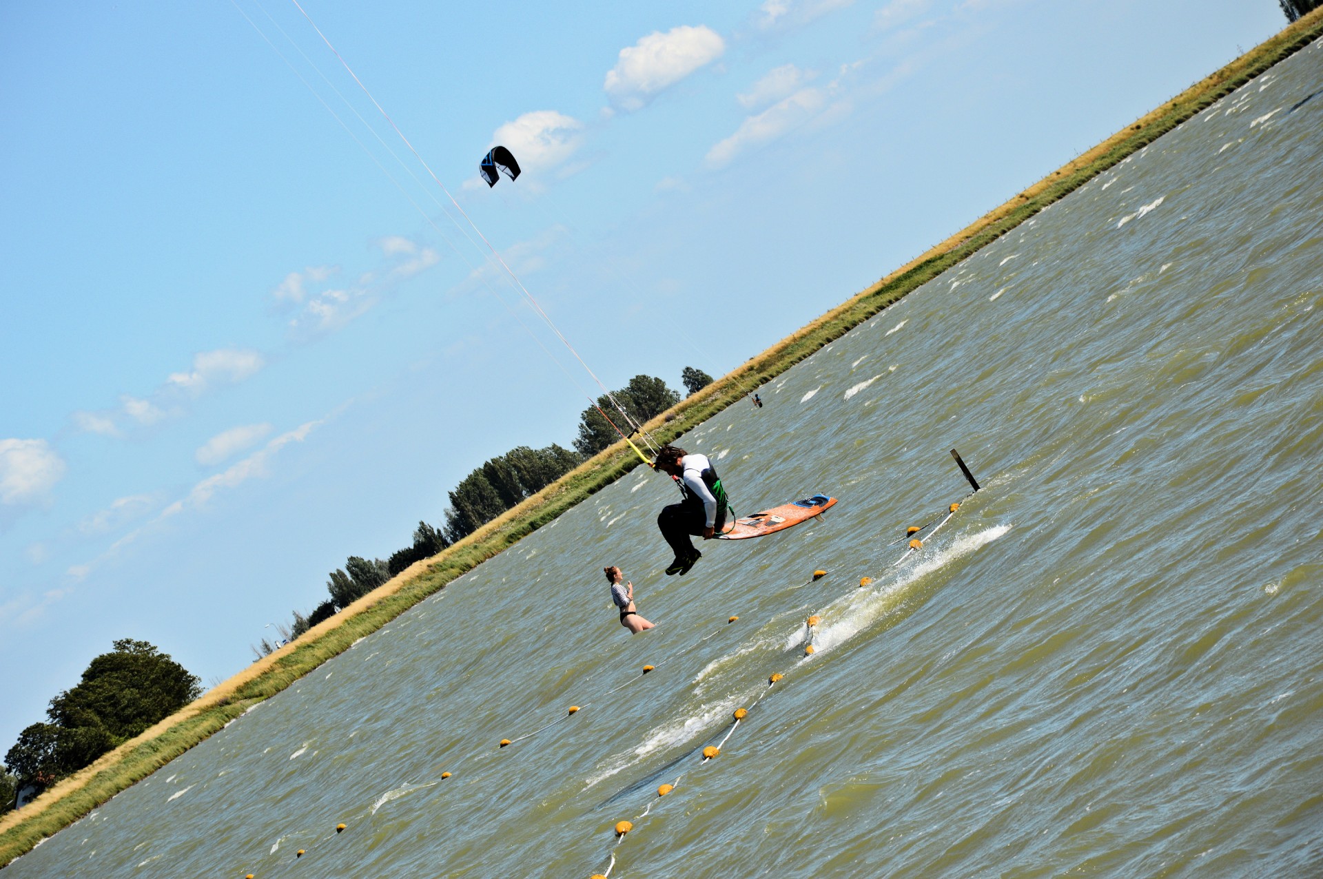 kite surfing windsurfing surfing free photo