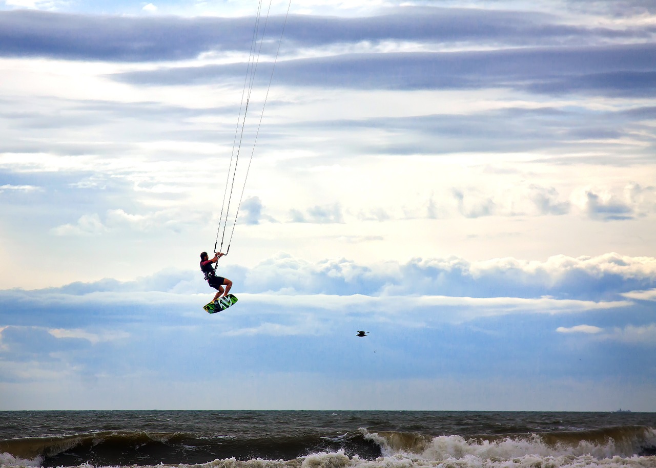 kitesurfer kitesurfing dragons free photo