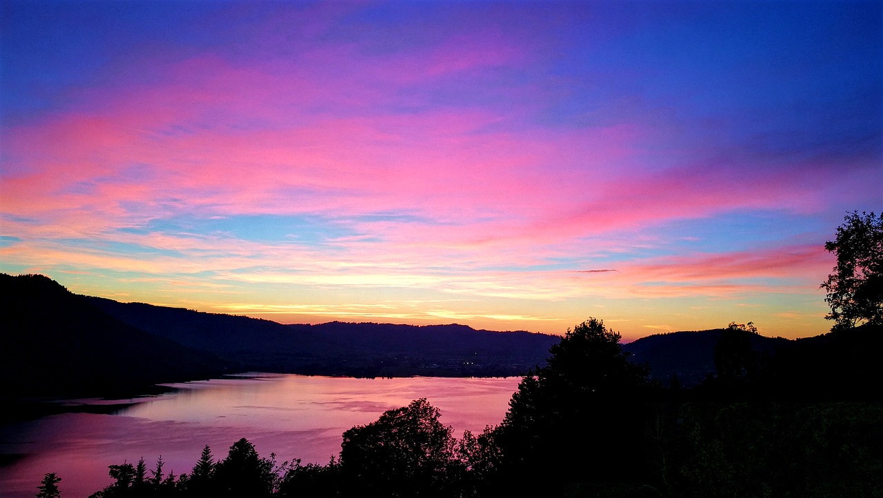 kitsch  sunset  switzerland free photo