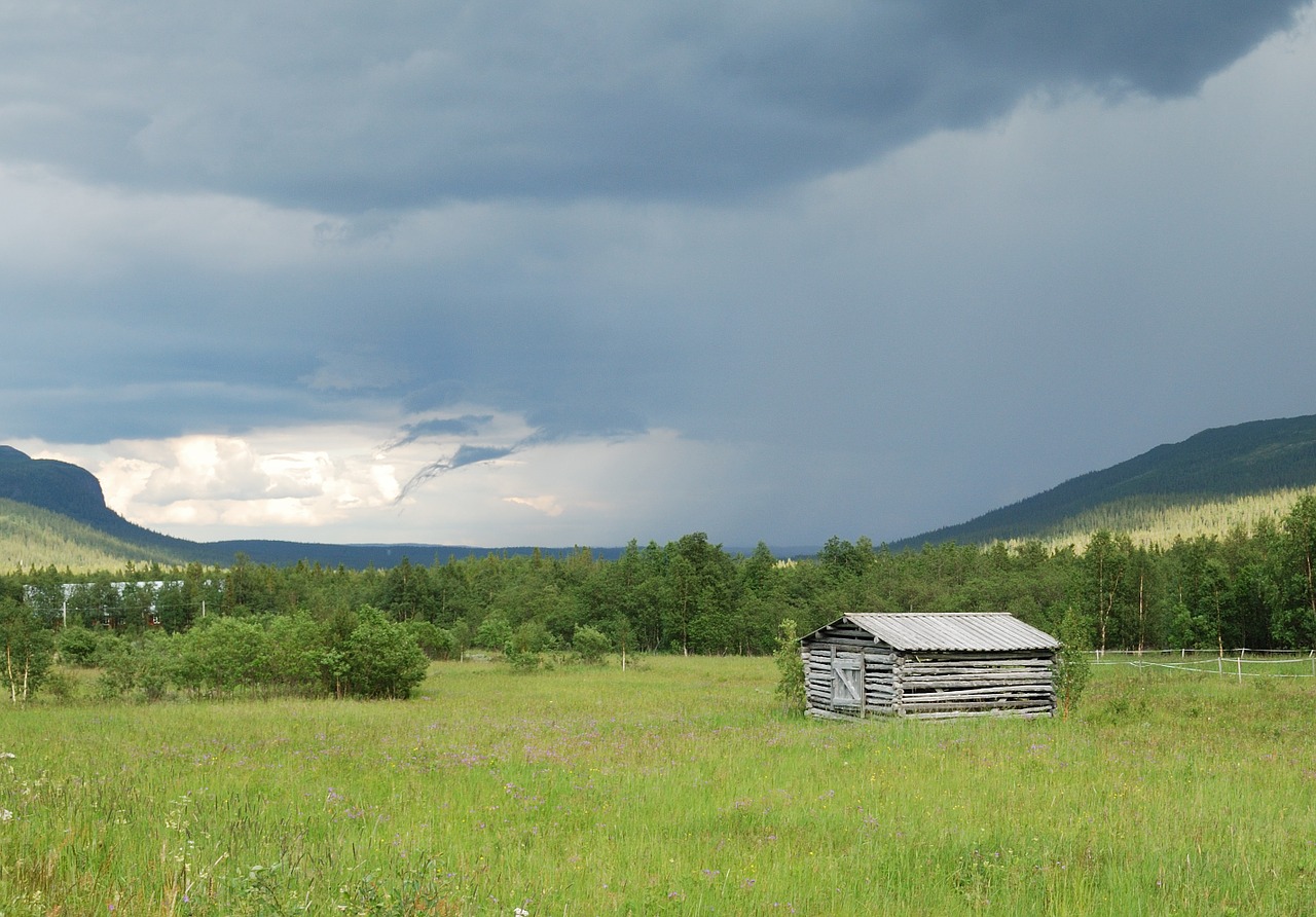 kittelfjäll mountain thundercloud free photo