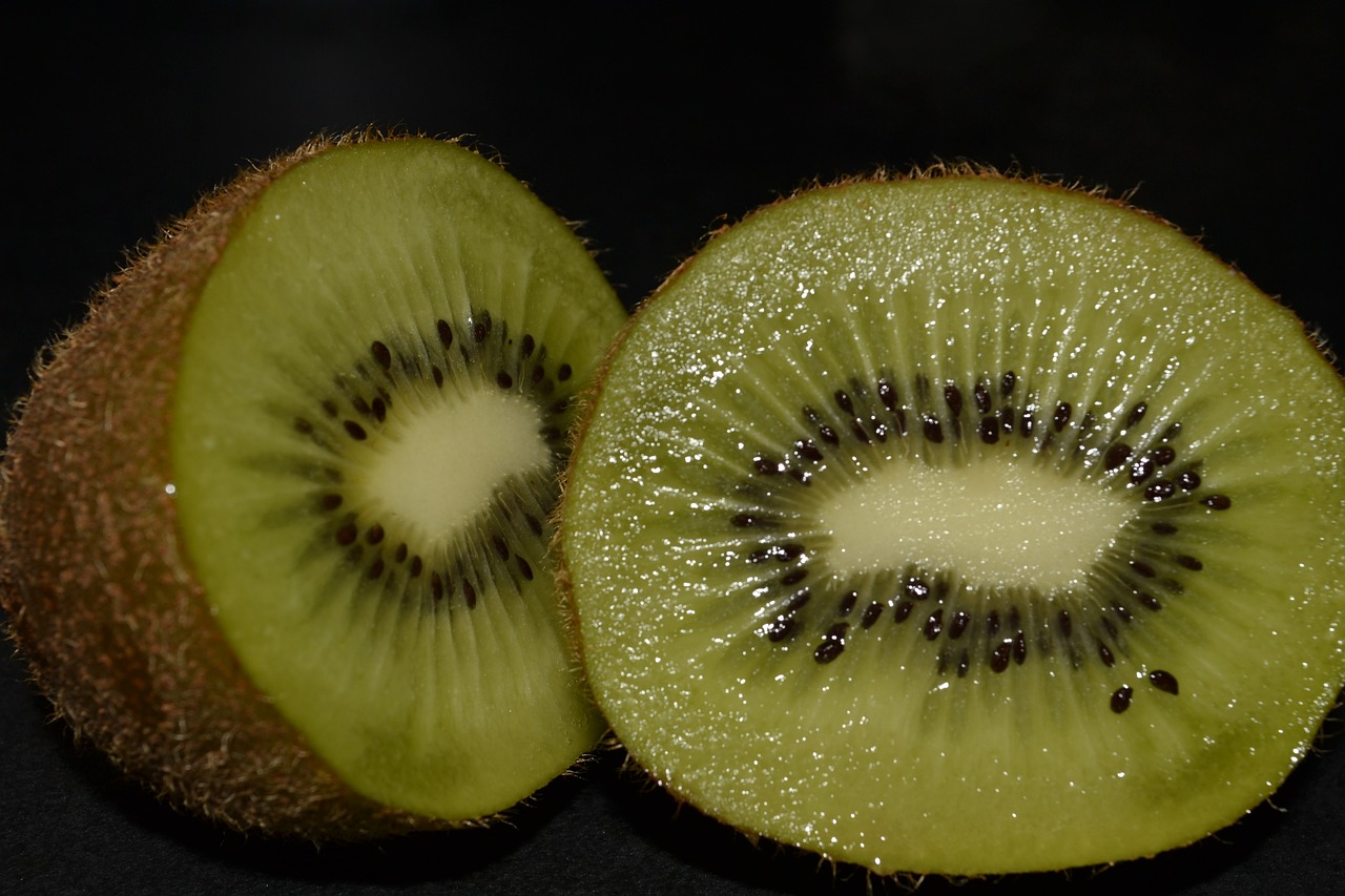 kiwi fruit green seeds free photo