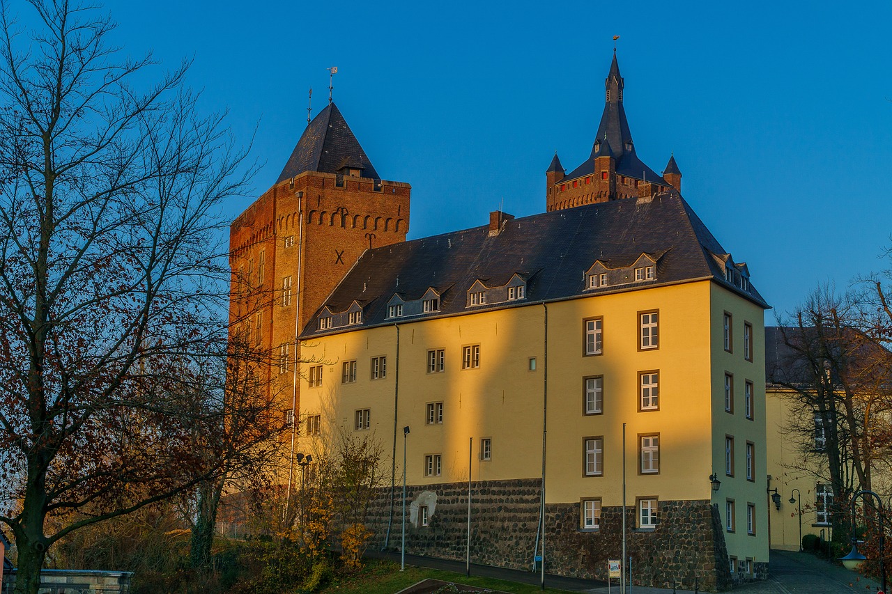 kleve swan castle abendstimmung free photo