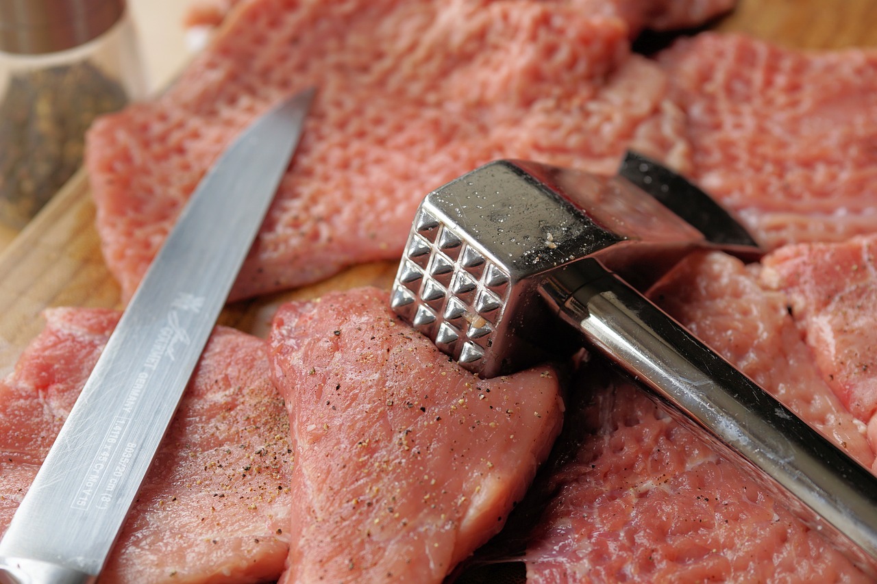 knife meat hammer meat tenderizer free photo