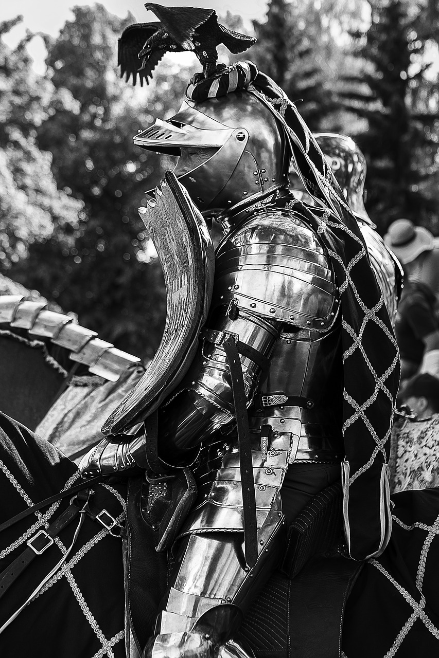 knight middle ages steed free photo